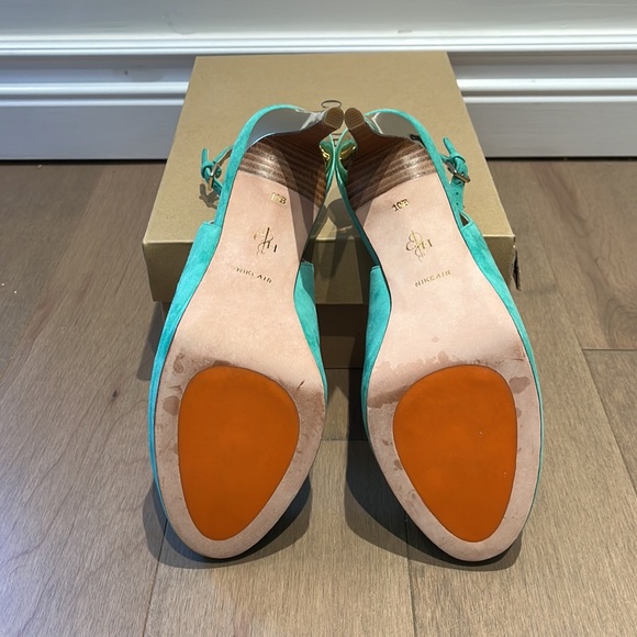 Cole Haan Teal Chelsea Slingback Pumps - Picture 6 of 8